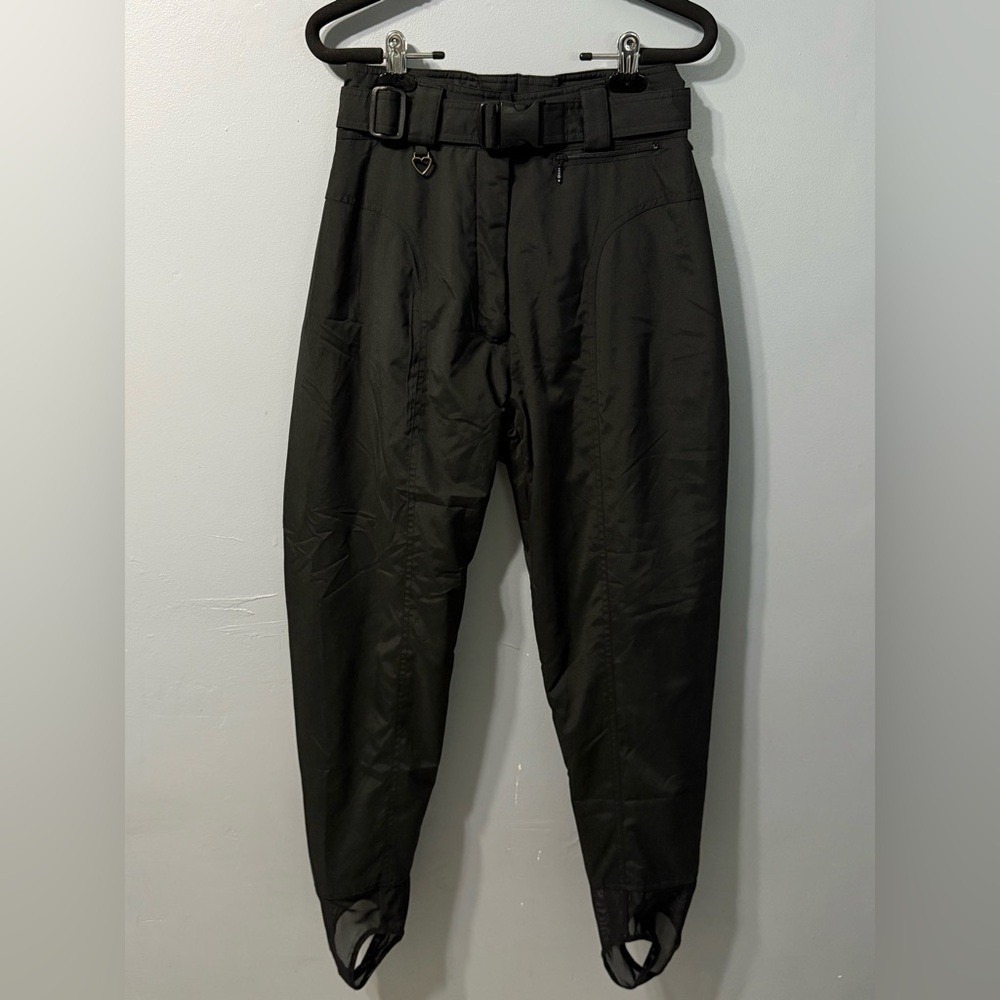Obermeyer Vintage Women Stirrup Insulated Ski Pants Black Stilleto Size 6 XS S